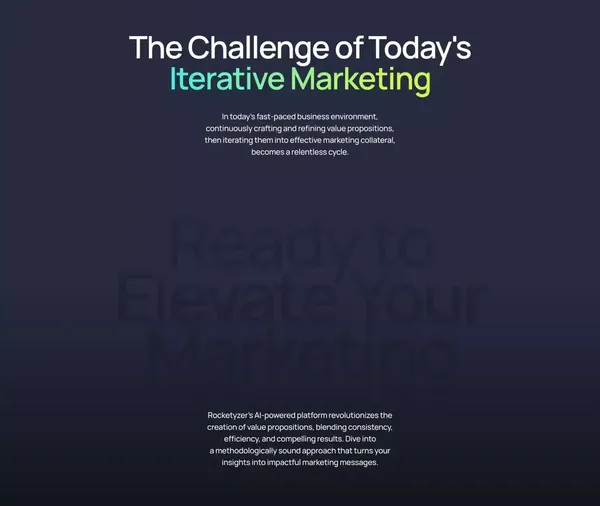 Rocketyzer - Turn Product Insights into  Compelling Value Propositions - Landing design inspiration