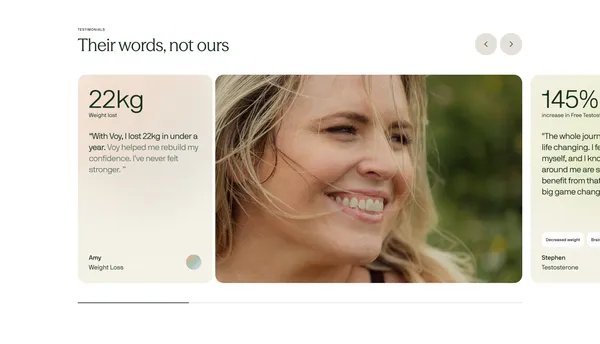 Your Proactive Companion for Healthy Living | Voy - Landing design inspiration