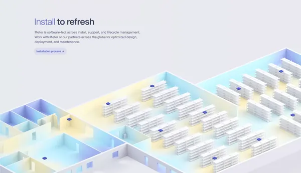 Meter – Internet infrastructure for the enterprise - Landing design inspiration