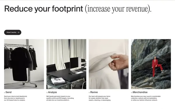 (Re)vive | Where sustainability meets profitability. - Landing design inspiration