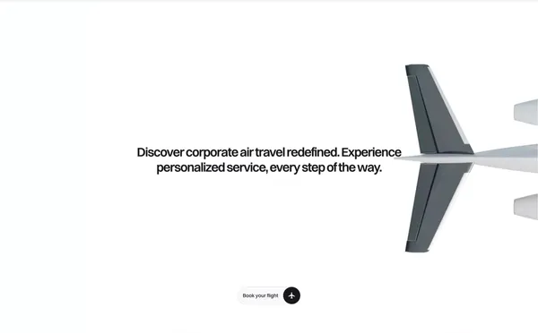 Corporate Jet Charters | Airvoir - Landing design inspiration