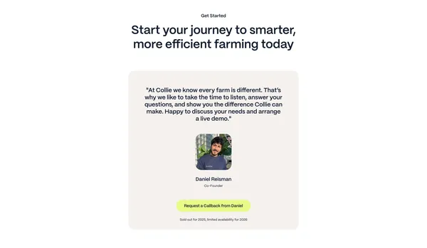 Collie | Manage your herd with just a collar and an app - Landing design inspiration