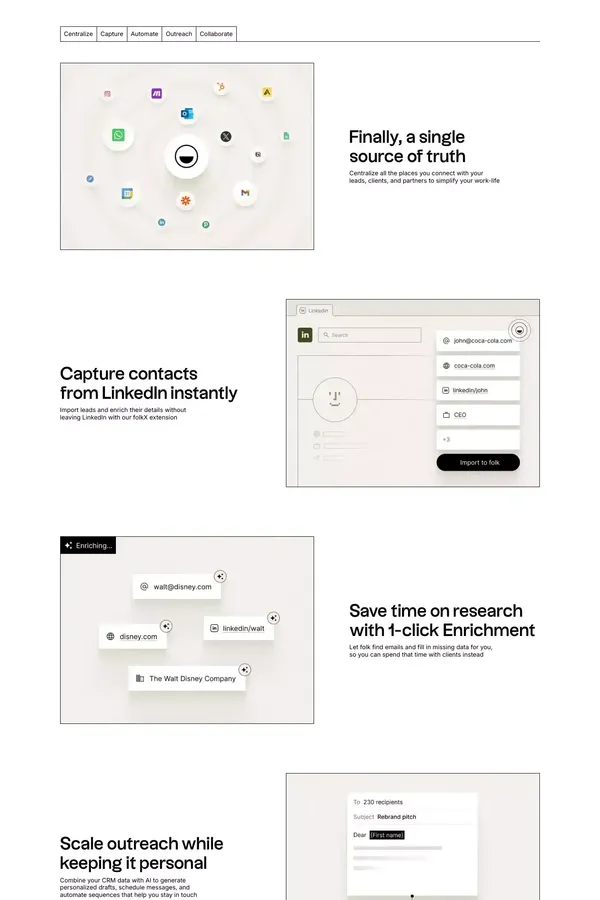 folk — CRM for Agencies - Landing design inspiration