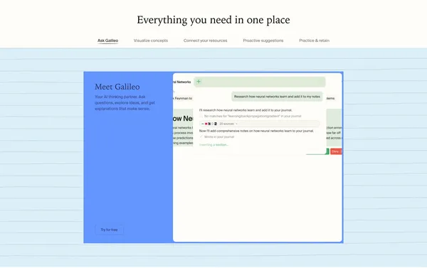Opennote - Landing design inspiration