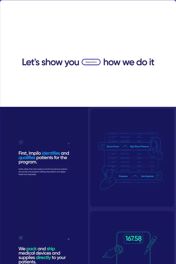 Impilo | Remote Patient Monitoring Devices - Landing design inspiration