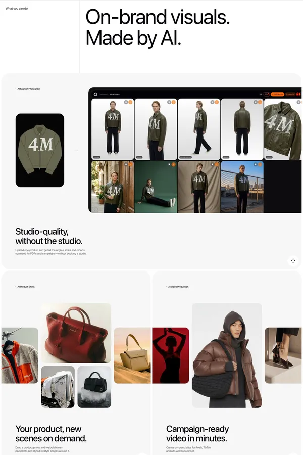 AI Product Generation — Fourmula.ai - Landing design inspiration