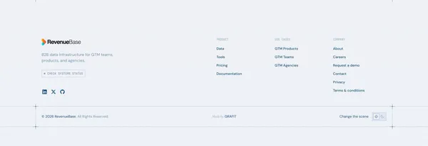 RevenueBase | B2B Data Infrastructure to Grow Your Business - Landing design inspiration