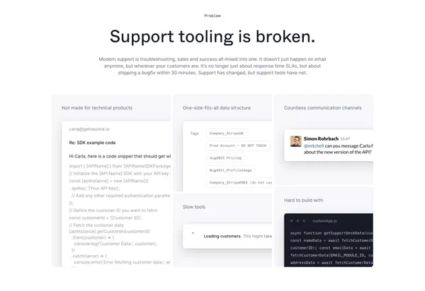 Plain - Support for developers - Landing design inspiration