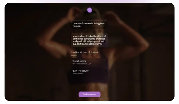 Future | Personal Training & Workouts That Adapt to You - Landing design inspiration