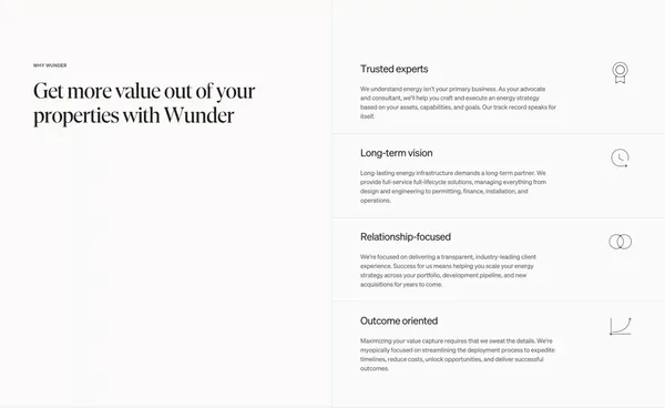 Real estate's most trusted energy partner – Wunder - Landing design inspiration