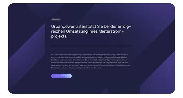 Mieterstrom und Energiekonzepte von Urbanpower - Landing design inspiration
