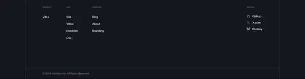 VoidZero | The Javascript Tooling company - Landing design inspiration
