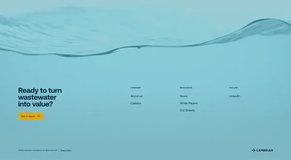 Cambrian - Landing design inspiration