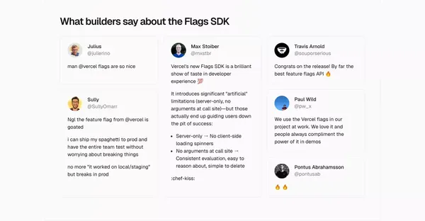 Flags SDK - Landing design inspiration
