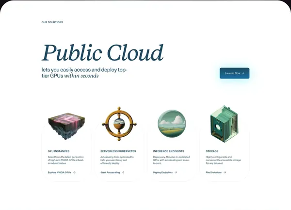 AI Infrastructure to take you anywhere - Landing design inspiration