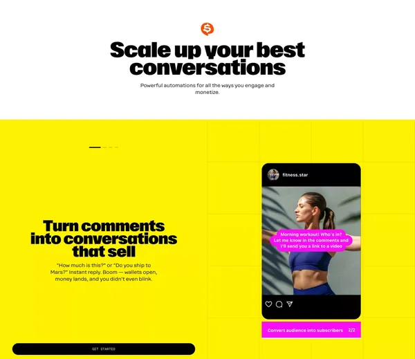 Chat Marketing Made Easy with Manychat - Landing design inspiration