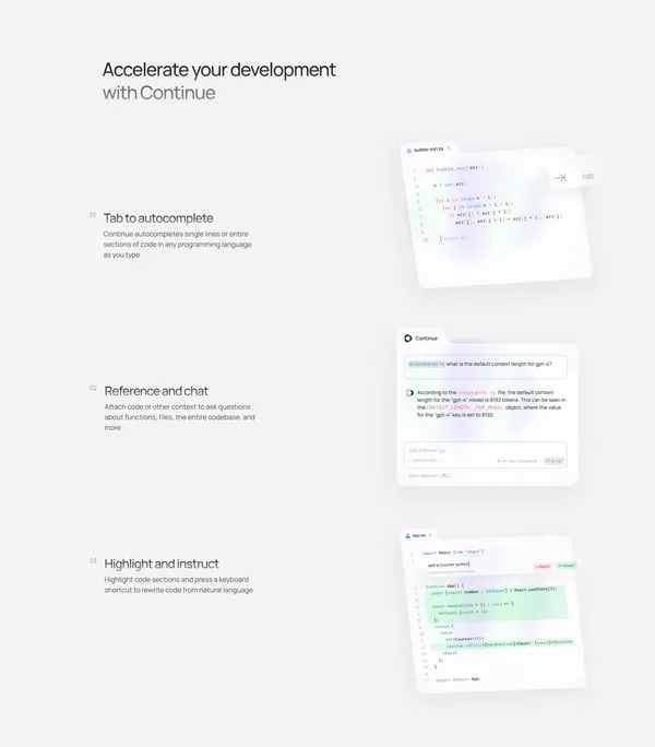Continue - Landing design inspiration