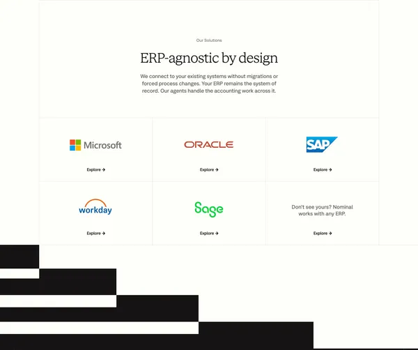 Nominal • Nominal | Agentic AI Platform That Runs Your Accounting - Landing design inspiration
