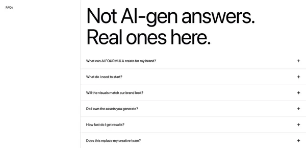 AI Product Generation — Fourmula.ai - Landing design inspiration