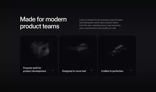 Linear – Plan and build products - Landing design inspiration