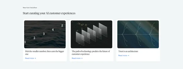 Voiceflow | Enterprise Conversational AI Platform & Voice AI - Landing design inspiration