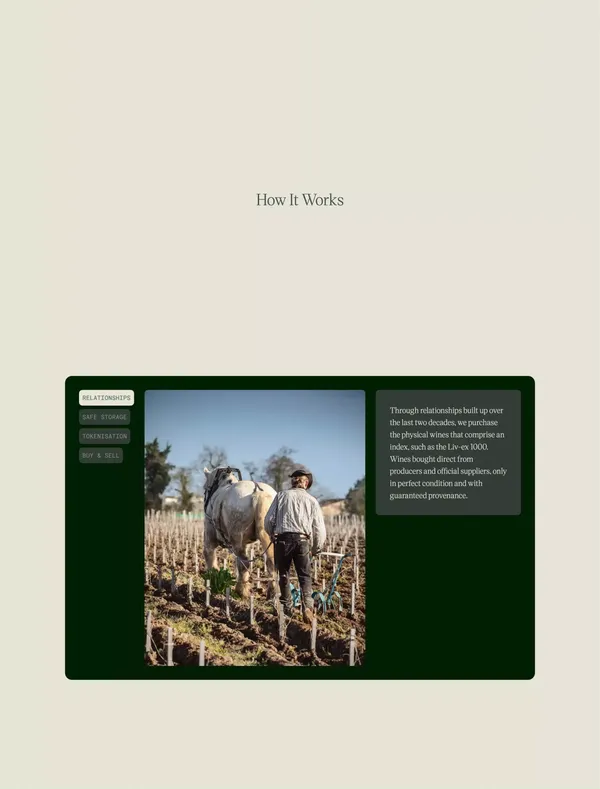 Revolutionising fine wine investment - Landing design inspiration