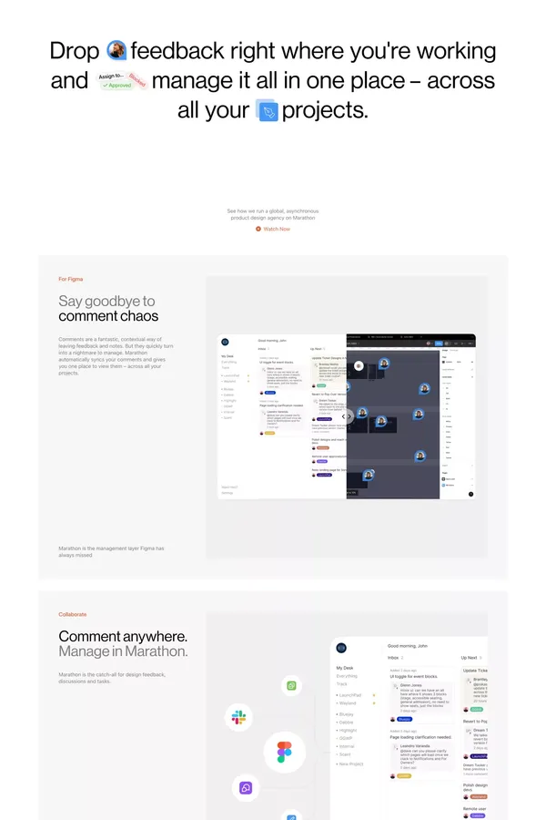 Marathon – Figma Management for Design Teams - Landing design inspiration