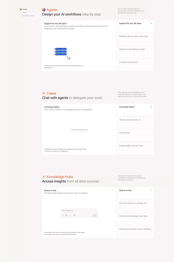 V7 Go | AI Agent Platform for Finance, Legal & Insurance - Landing design inspiration