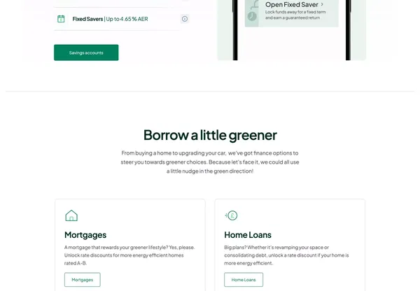 Tandem Bank | Start Banking For A Greener Future - Landing design inspiration