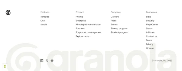 Granola — The AI notepad that helps you get the doing done - Landing design inspiration