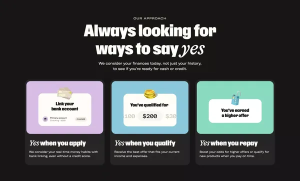 Cash Advances & Credit Cards—Powered by Your Potential | Tilt - Landing design inspiration