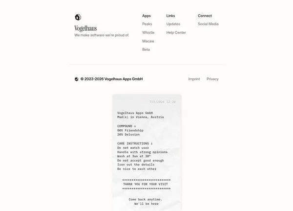 Vogelhaus: App Design & Development Studio - Landing design inspiration