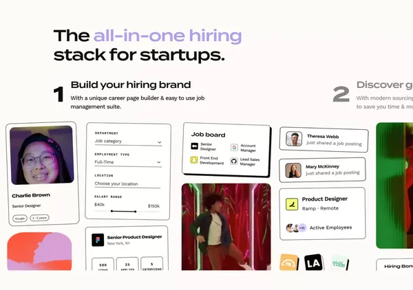 Parallel | The hiring stack for start ups - Landing design inspiration