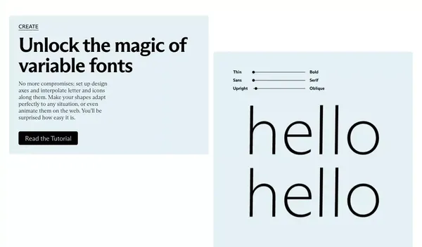 Glyphs - Landing design inspiration