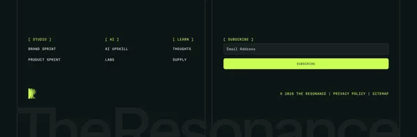The Resonance Studio | From bold ideas to brands and products that resonate. - Portfolio design inspiration