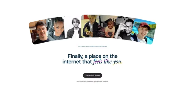 Portrait – Your forever space for everything you are. - Landing design inspiration