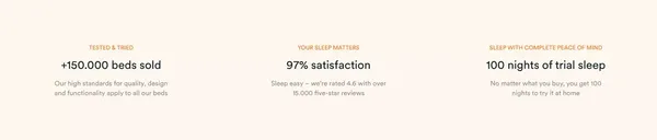Better Nights. Good beds and good sleep change everything. - Ecommerce design inspiration