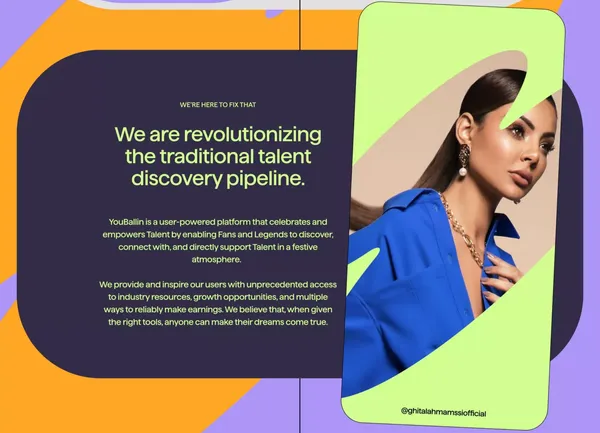 YouBallin - Landing design inspiration