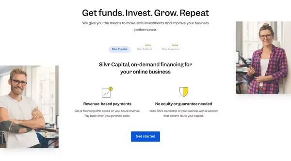 Silvr - Nous finançons votre croissance - Landing design inspiration