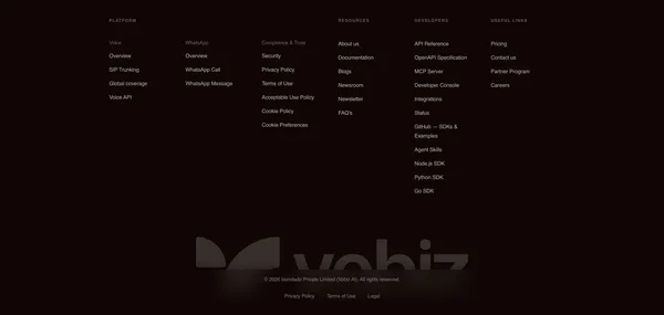 SIP Trunk India | Voice API & Programmable Telephony â Vobiz - Landing design inspiration