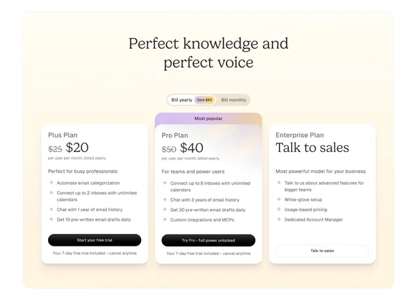 Jace AI | Your 24/7 Email Assistant That Drafts for You - Landing design inspiration