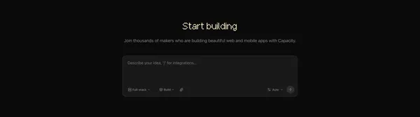 Capacity - Turn that idea you had in mind into a website - Landing design inspiration