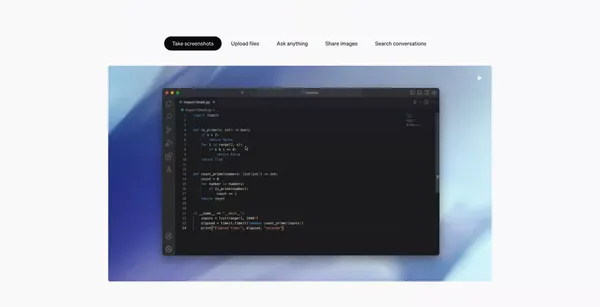 ChatGPT on your desktop - Landing design inspiration