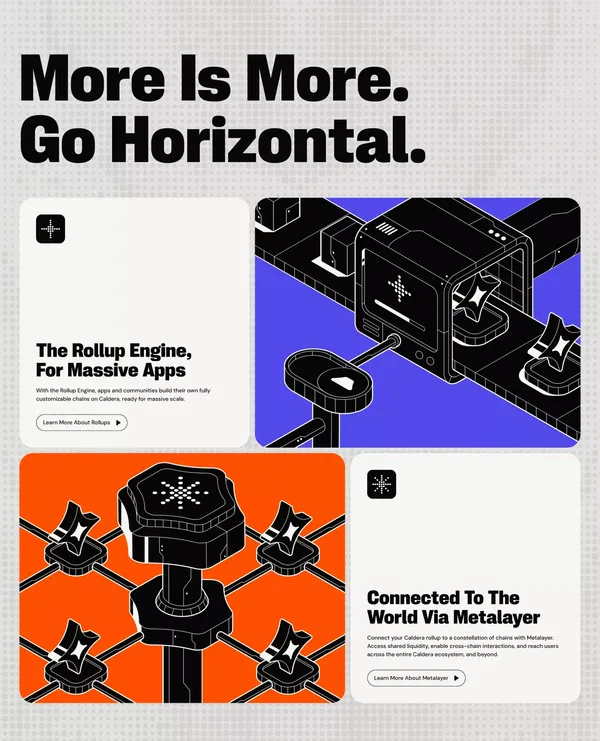 Caldera - The Internet of Chains - Landing design inspiration
