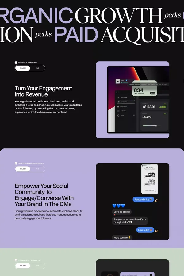 Drop - Social Commerce Platform - Landing design inspiration