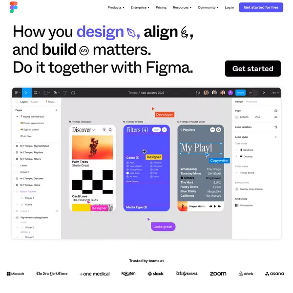 Figma: the collaborative interface design tool. - Landing design inspiration