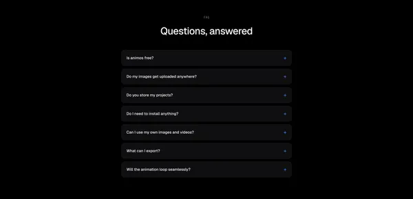 animos — Motion templates for design showcases - Landing design inspiration