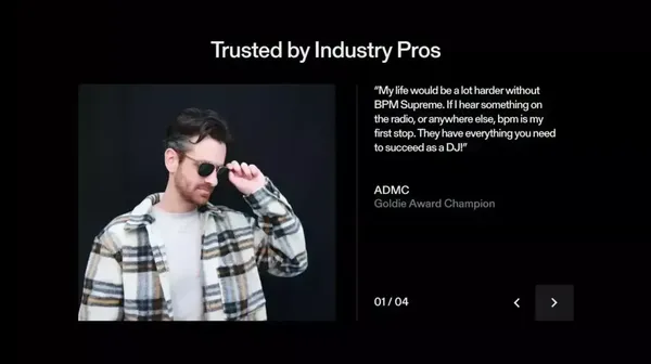 BPM Music | BPM - Landing design inspiration
