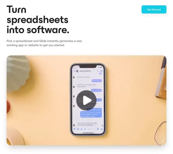 Glide – Create apps & websites without code. - Landing design inspiration