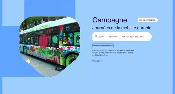 Accueil - Accès transports viables - Landing design inspiration